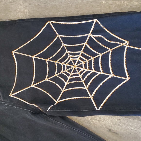 Kenvibe | Jeans | Kenvibe Spider Web High Rise Wide Leg Black Jeans ...